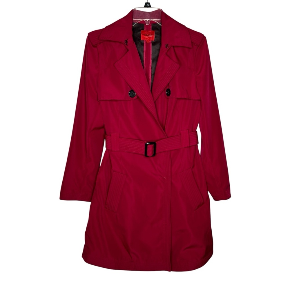 Narcisco Rodriguez Raspberry Pink Belted Trench Jacket Coat Size Medium